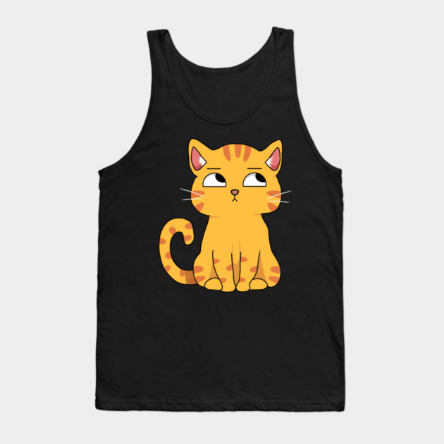 Cute Cat Kawaii Style, Ginger Cat Tank Top by logiamerch