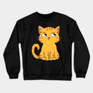 Cute Cat Kawaii Style, Ginger Cat Crewneck Sweatshirt