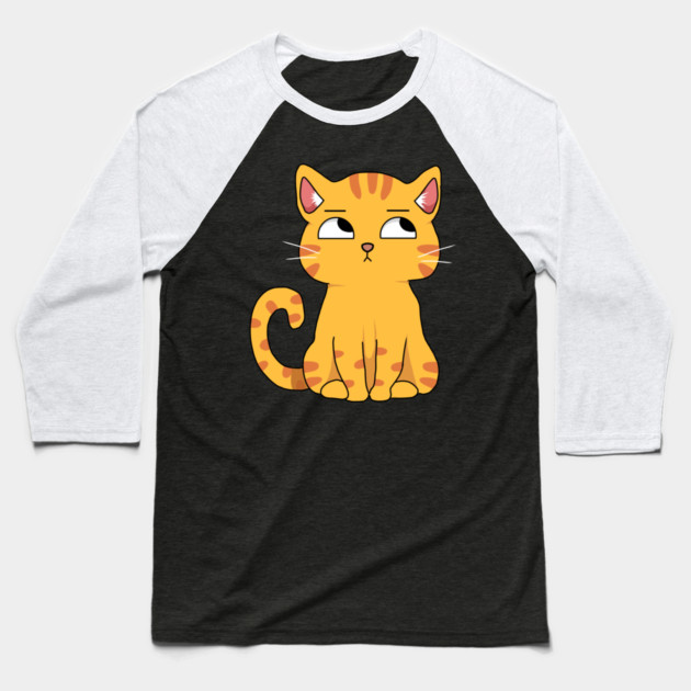 Cute Cat Kawaii Style, Ginger Cat Baseball T-Shirt by logiamerch