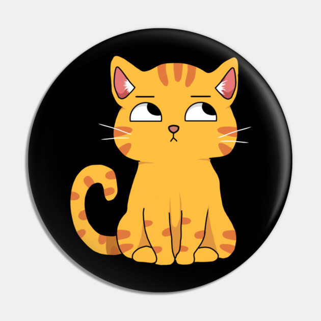 Cute Cat Kawaii Style, Ginger Cat Pin by logiamerch