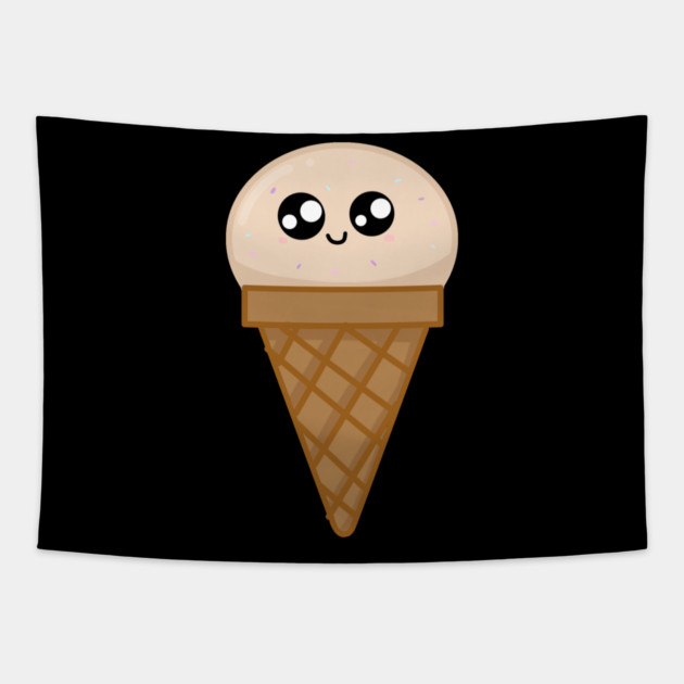 Kawaii Icec ream, Cute Icecream Lover with Sprinkles Tapestry by logiamerch
