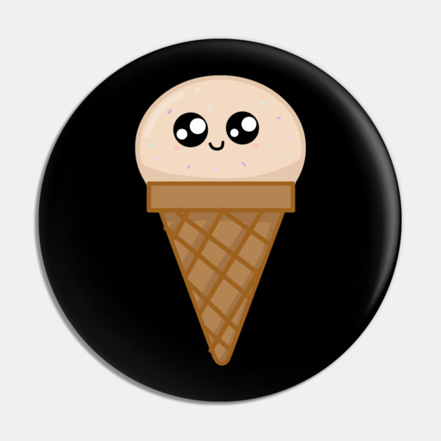 Kawaii Icec ream, Cute Icecream Lover with Sprinkles Pin by logiamerch