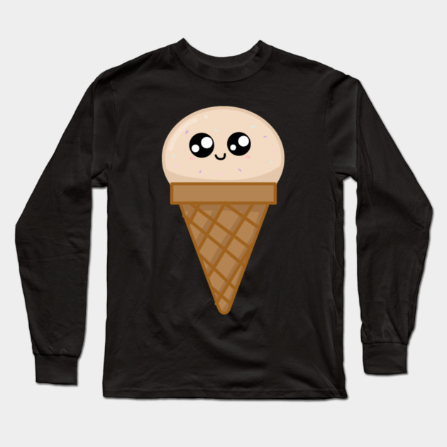 Kawaii Icec ream, Cute Icecream Lover with Sprinkles Long Sleeve T-Shirt by logiamerch