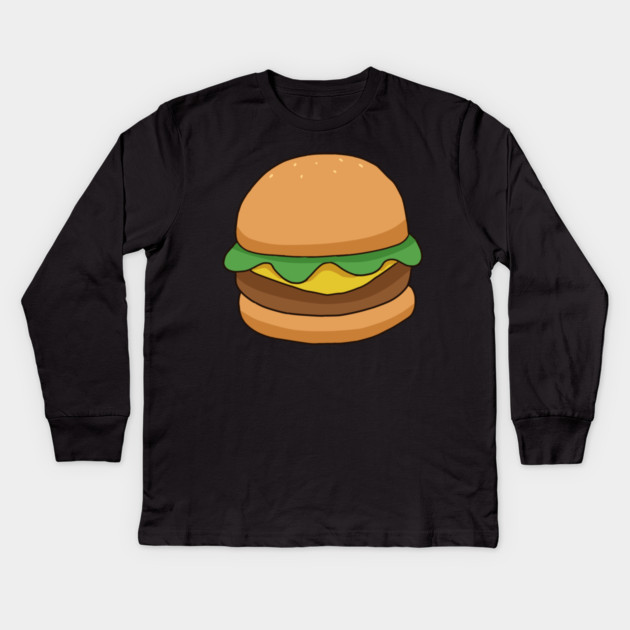 Cute Cheese Burger Kids Long Sleeve T-Shirt by logiamerch