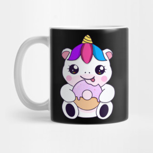Kawaii Unicorn eating Donut Mug
