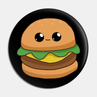 Cute Cheese Burger Kawaii Style Pin