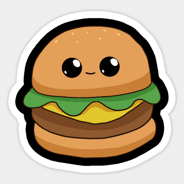 Cute Cheese Burger Kawaii Style Sticker by logiamerch