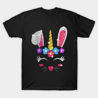 Rabbit Bunny Unicorn Easter day 2019 Shirt Gift Girl Kid T-Shirt