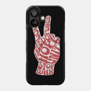 Peace Hand Sign Stop War Phone Case