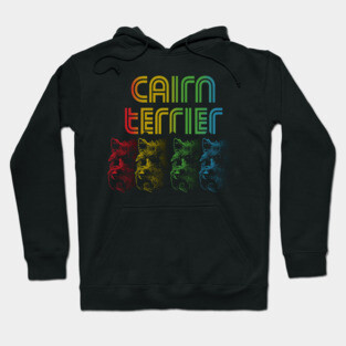 Cool Retro Groovy Cairn Terrier Dog Hoodie