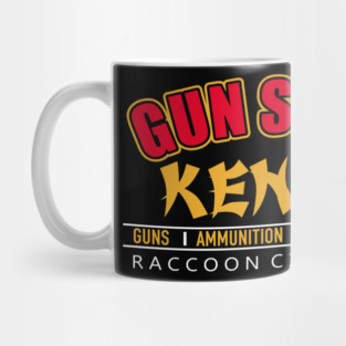 Gun shop retro logo Mug