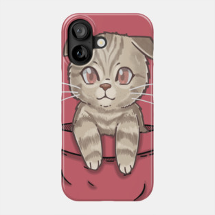 Pocket Cute Scottish Fold Phone Case