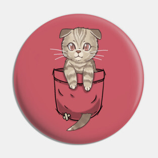 Pocket Cute Scottish Fold Pin