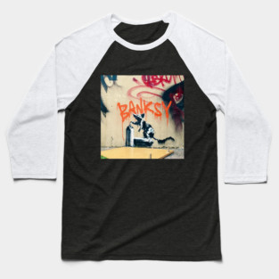 Banksy Rat Graffiti Tag Baseball T-Shirt