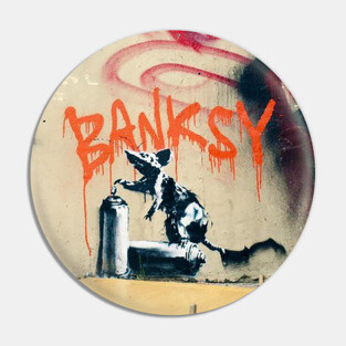 Banksy Rat Graffiti Tag Pin