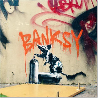 Banksy Rat Graffiti Tag Posters and Art
