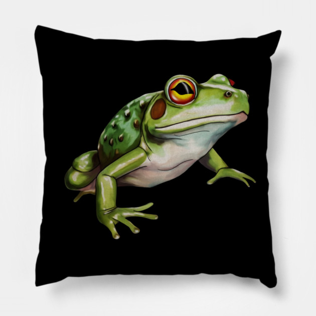 Green Frog, Tropical Animal, Love Frogs Pillow by logiamerch