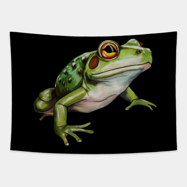 Green Frog, Tropical Animal, Love Frogs Tapestry by logiamerch