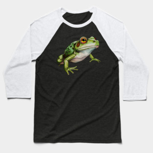 Green Frog, Tropical Animal, Love Frogs Baseball T-Shirt
