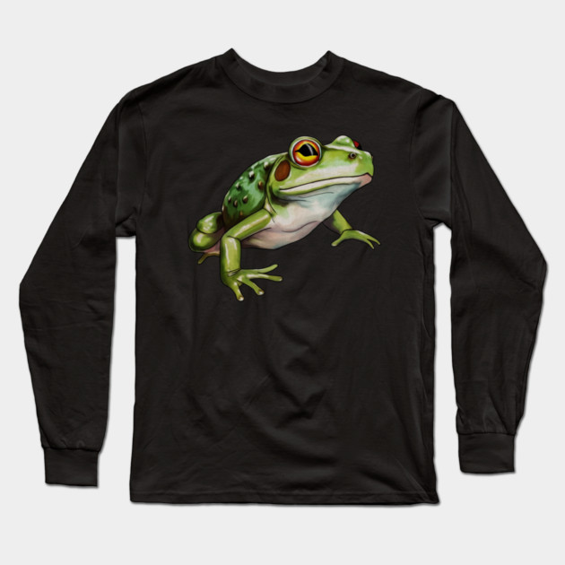 Green Frog, Tropical Animal, Love Frogs Long Sleeve T-Shirt by logiamerch