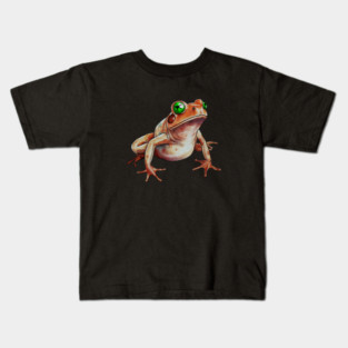 Orange Frog, Tropical Animal, Love Frogs Kids T-Shirt