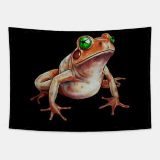 Orange Frog, Tropical Animal, Love Frogs Tapestry