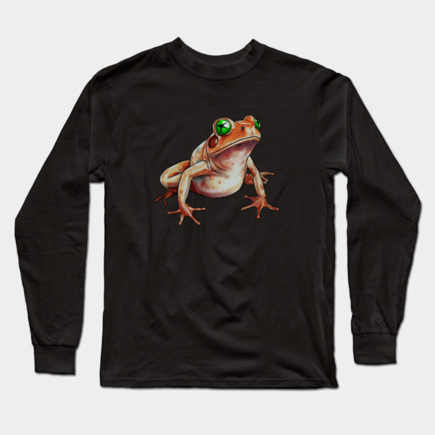 Orange Frog, Tropical Animal, Love Frogs Long Sleeve T-Shirt by logiamerch