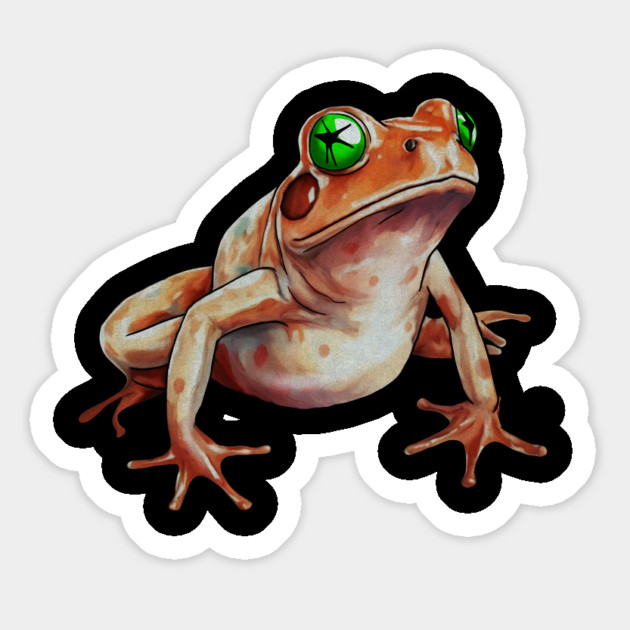 Orange Frog, Tropical Animal, Love Frogs Magnet by logiamerch