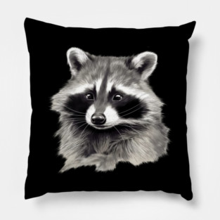 Cute Raccoon, Love Raccoons Pillow
