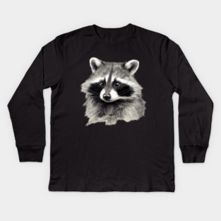 Cute Raccoon, Love Raccoons Kids Long Sleeve T-Shirt