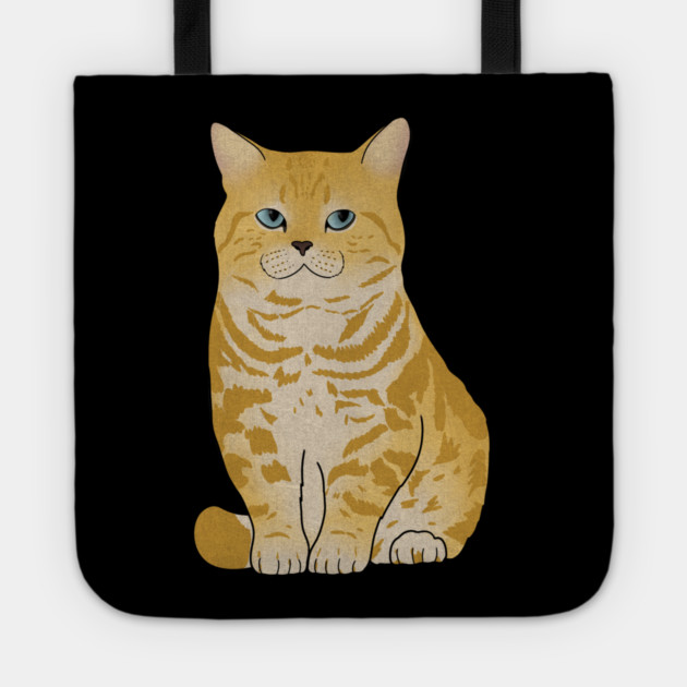 Cute Ginger Tiger Cat, Love Cats Tote by logiamerch