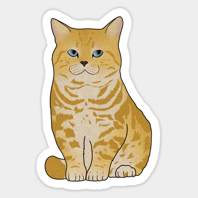 Cute Ginger Tiger Cat, Love Cats Magnet by logiamerch