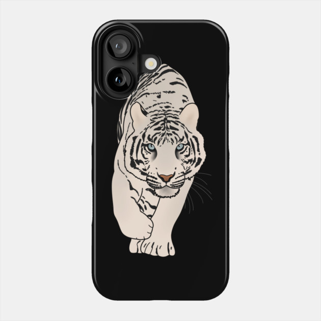 White Tiger Stalking, Love Tigers Phone Case by logiamerch