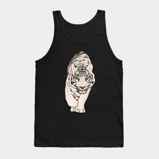 White Tiger Stalking, Love Tigers Tank Top by logiamerch
