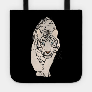White Tiger Stalking, Love Tigers Tote