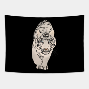 White Tiger Stalking, Love Tigers Tapestry