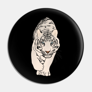 White Tiger Stalking, Love Tigers Pin