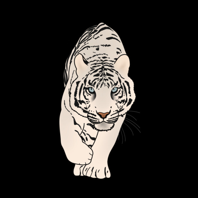 White Tiger Stalking, Love Tigers by logiamerch