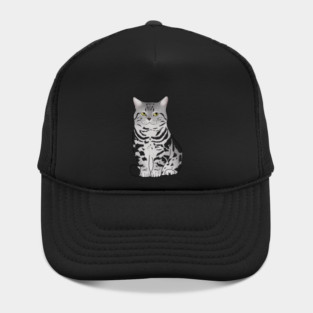 Cute Grey Tiger Cat, Love Cats Hat