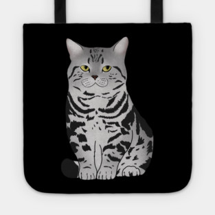 Cute Grey Tiger Cat, Love Cats Tote