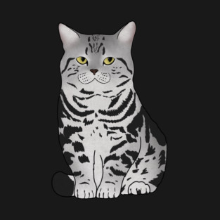 Cute Grey Tiger Cat, Love Cats T-Shirt