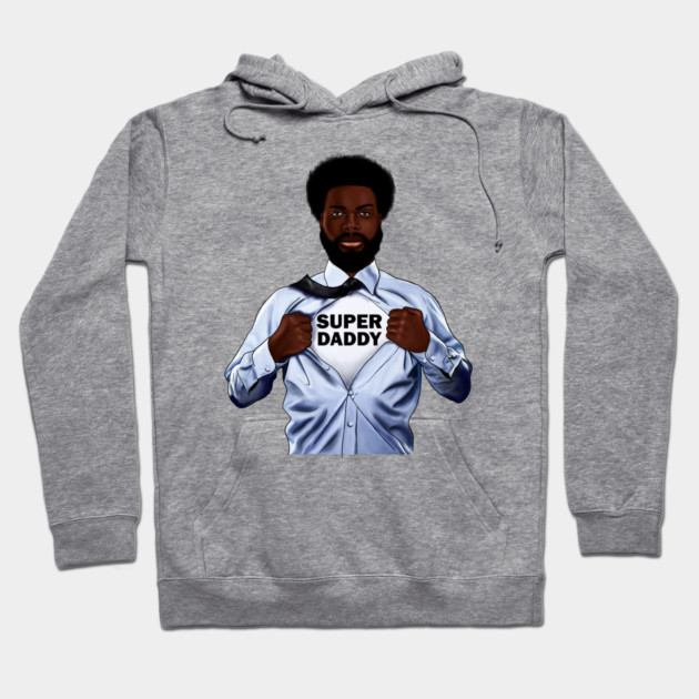 Afro Super Daddy, African Dad Hoodie by logiamerch