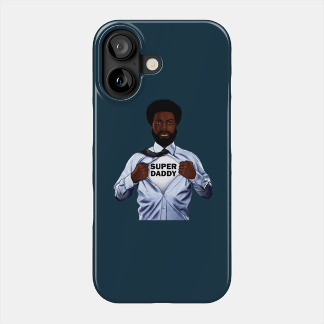 Afro Super Daddy, African Dad Phone Case by logiamerch