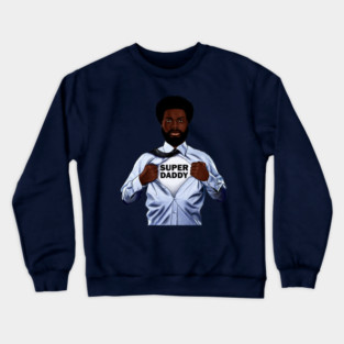 Afro Super Daddy, African Dad Crewneck Sweatshirt