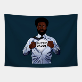 Afro Super Daddy, African Dad Tapestry