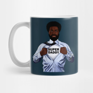 Afro Super Daddy, African Dad Mug