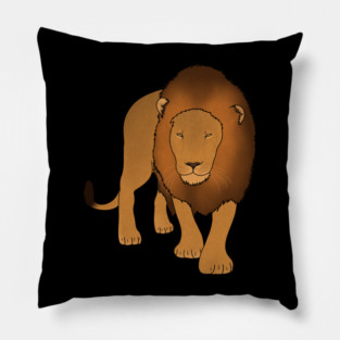 Lion Stalking, Big Cat, Love Lions Pillow