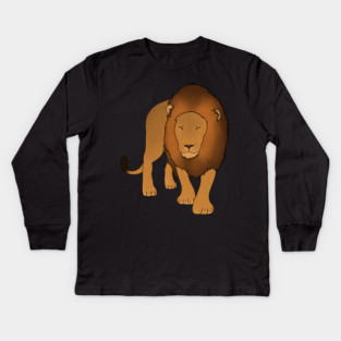 Lion Stalking, Big Cat, Love Lions Kids Long Sleeve T-Shirt