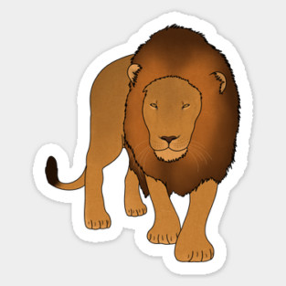 Lion Stalking, Big Cat, Love Lions Sticker