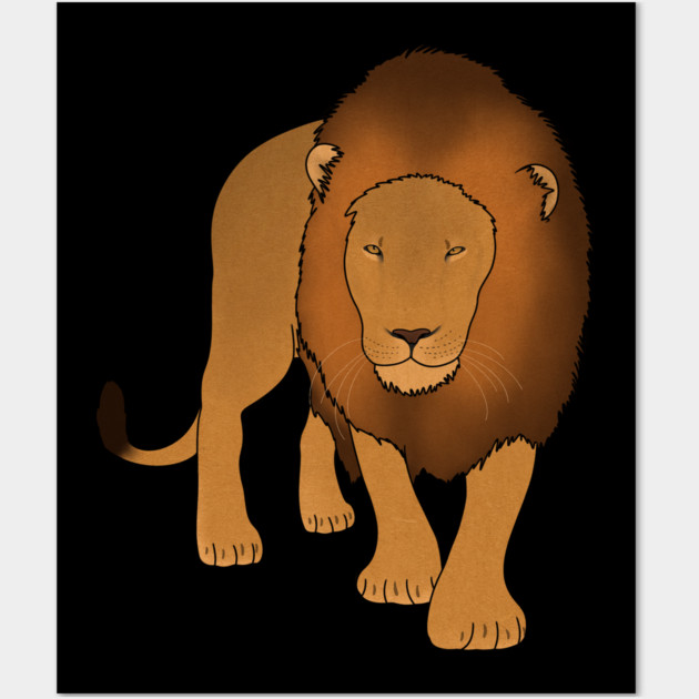 Lion Stalking, Big Cat, Love Lions Wall Art by logiamerch